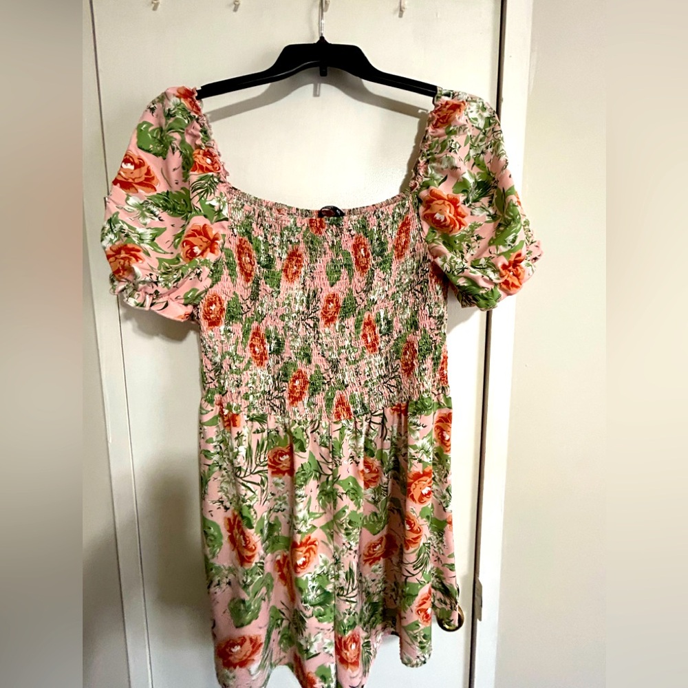 Floral Puff Sleeve Romper